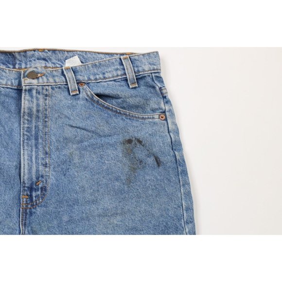 Vintage 90s Levis 505 Orange Tab Mens 34 Thrashed Denim Jean Shorts Jorts USA - Picture 5 of 16